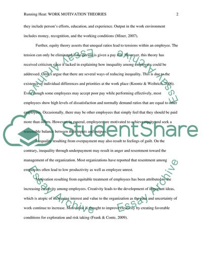 Work Motivation Theories