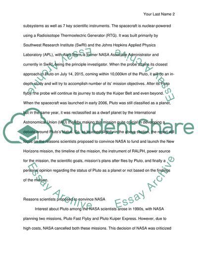 The New Horizons Mission