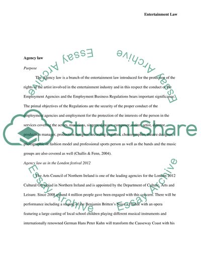 Music: Entertainment Law (Portfolio)