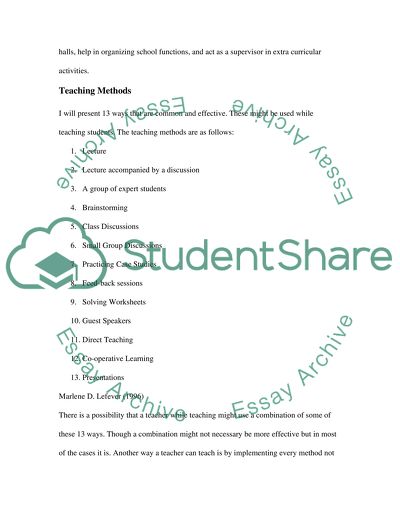 Classroom Instructional Strategy