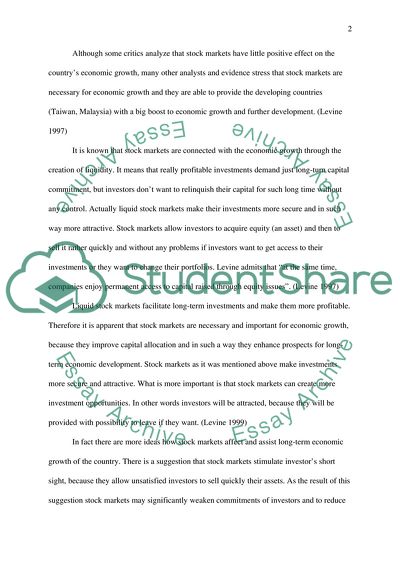The Impact of Stock Markets on Economic Growth