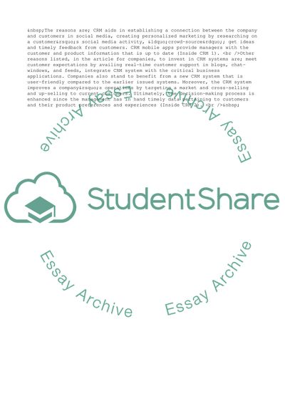 Selling Customer Relationship Management: Summary