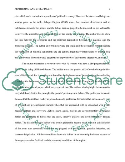 Mothering and Child Death