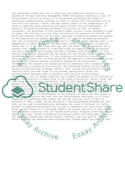 Project Portfolio Management