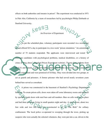 Implications for Defence Managers and Commanders of the Findings of Zimbardos Stanford Prison Experiment
