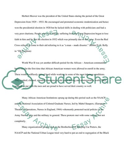 The Great Depression and the African American Community