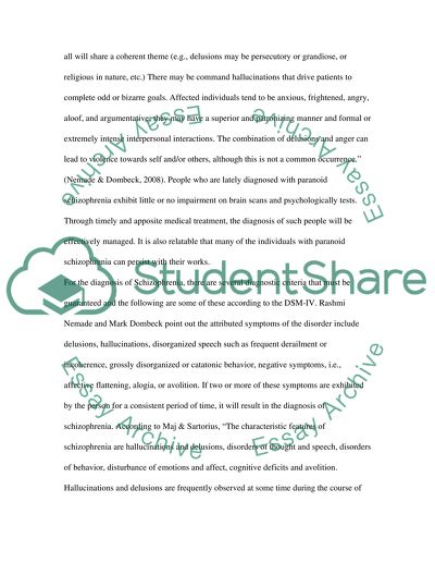 Paranoid Type of Continuous Schizophrenia