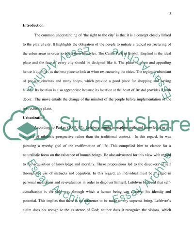 The Right to the City vs Play City Theories
