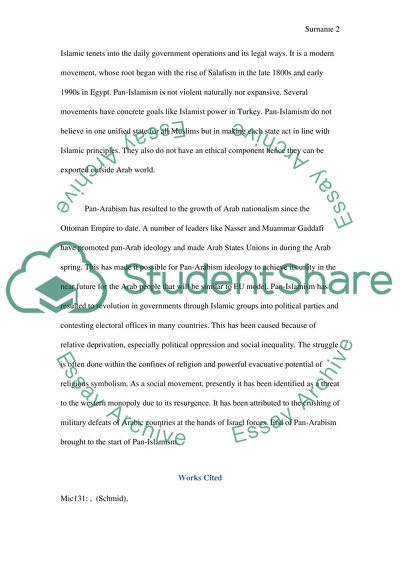 Pan-arabism and Pan-islamism