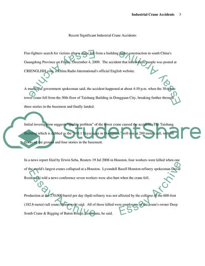 Industrial Crane Accidents