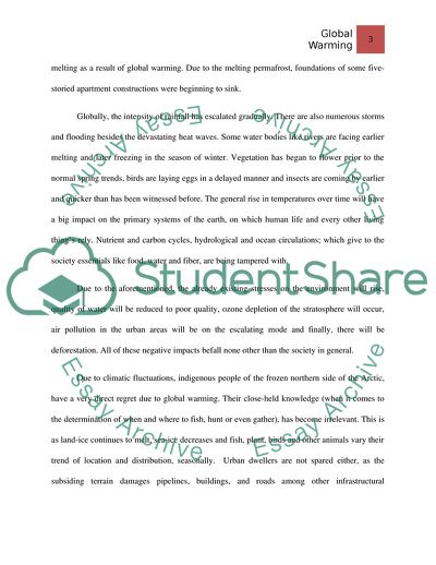 Global Warming Impacts on Society and the Various Regulations