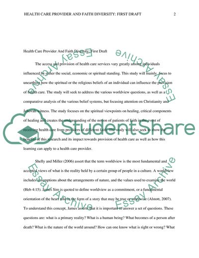 Health Care Provider and Faith Diversity