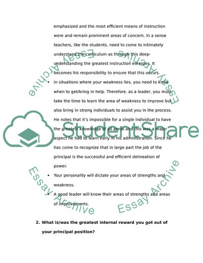 Interview a principal