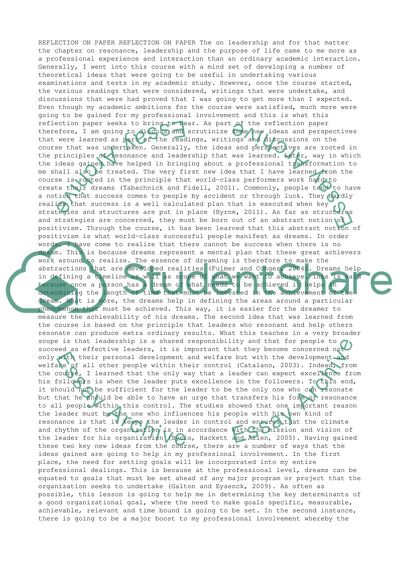 REFLECTION ON COURSE PAPER