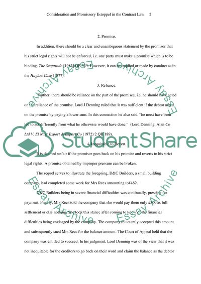 Estoppel in the Contract Law