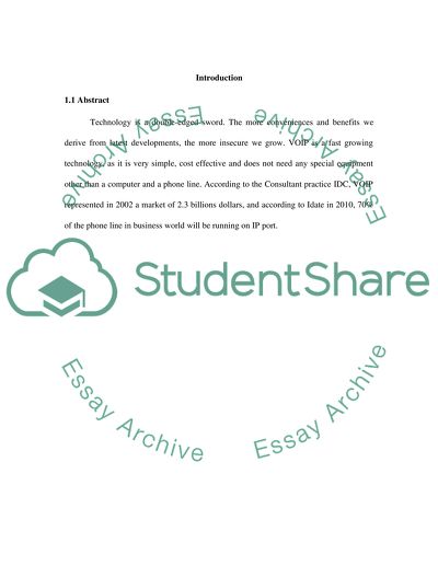 Threats and Methods to Secure a VoIP Network
