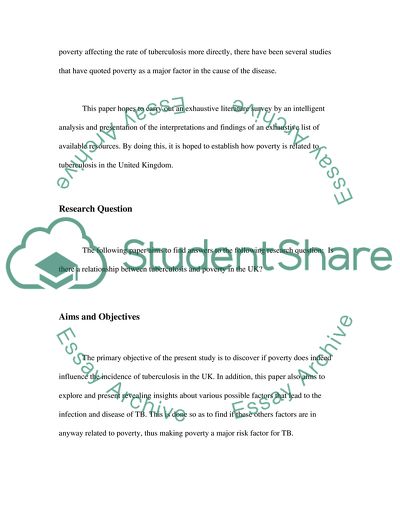 What is the relationship between tuberculosis and poverty in the uk