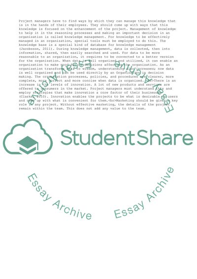 Translating Project Management Knowledge to Project Programs