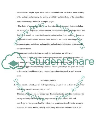 A Logic-Driven Analytics Process