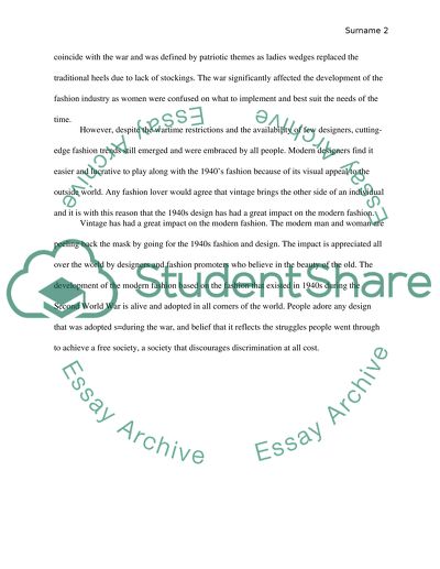 Early 1940s/WW2 Runway Trend Report