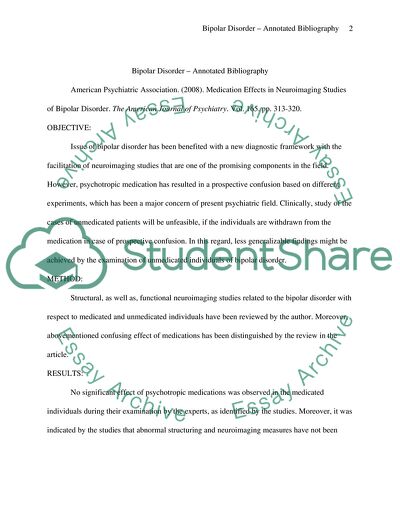 Annotated Bibliography