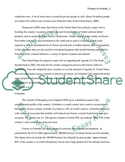 Threats to Forest Ecosystems