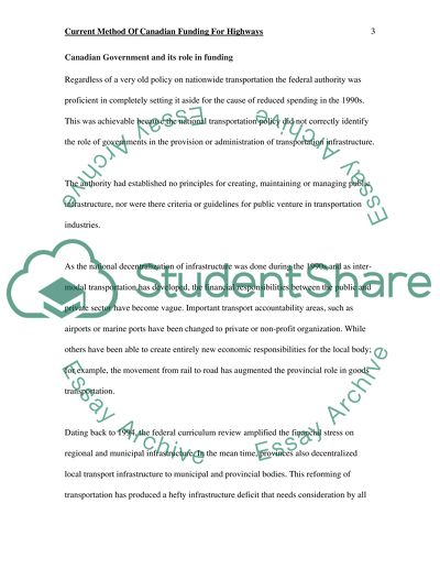 Canadian Funding for Highways