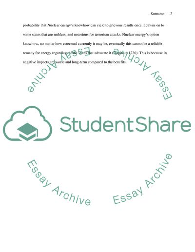 Nuclear Energy and Comparative Risks