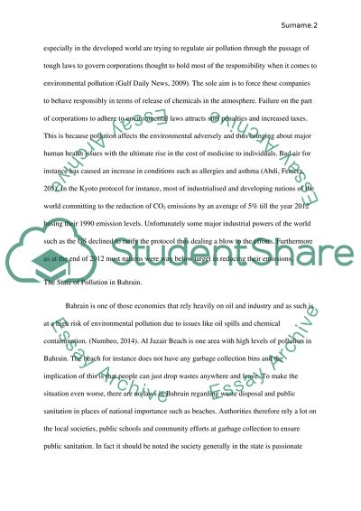 Personal Responsibility in the Eradication of Pollution