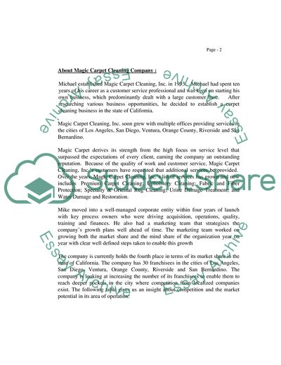 Marketing Plan for Magic Carpet Inc