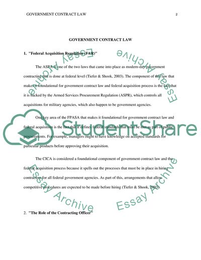 Government Contract Law