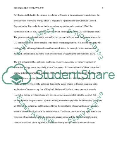 Renewable energy law