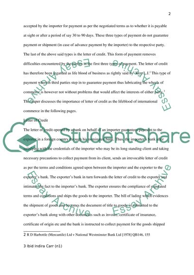 The Lifeblood of International Commerce