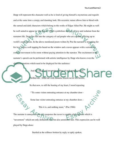 Johnny Depp in Poes Works