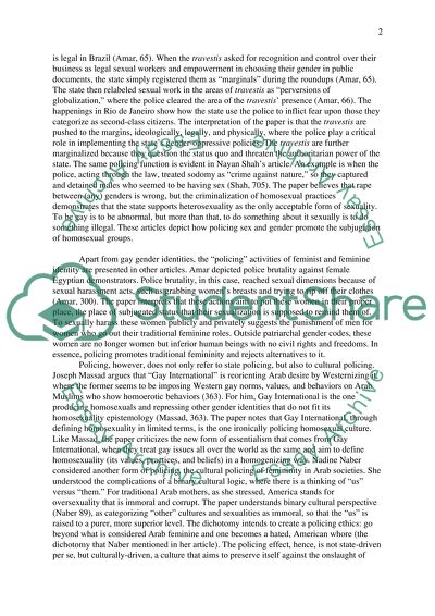 Policing Gender, Race, and Social Class: The Economics, Politics, and Social Dynamics of Marginalized Identities