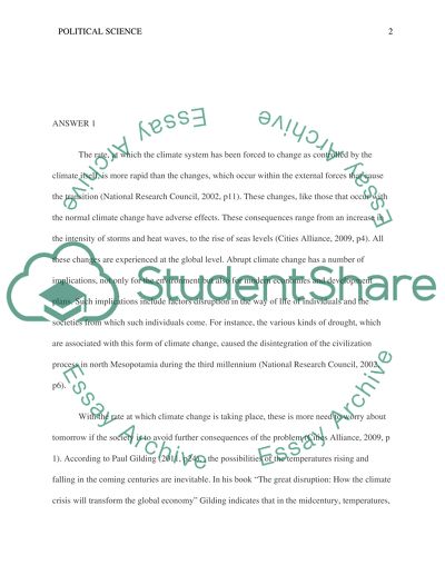 The Climate System Has Been Forced to Change as Controlled by the Climate Itself