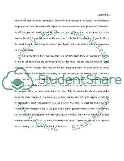 How to frame a picture