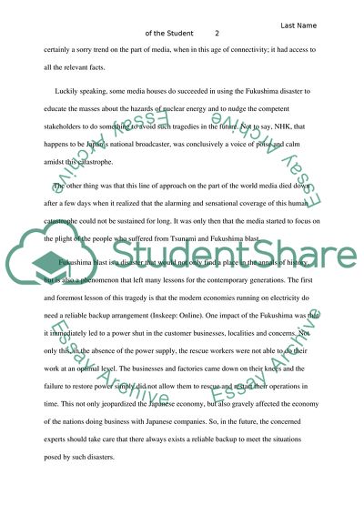 How Did the World Media Present Japans Recent Tragedies and What Lessons Has Fukushima Taught Us