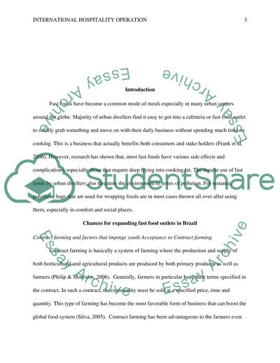 International Hospitality Operation