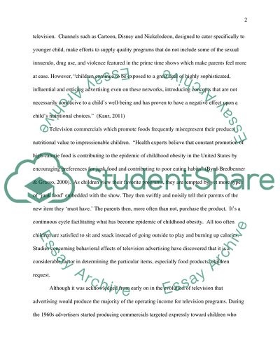 Children and obesity