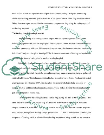 Healing Hospital- A Daring Paradigm