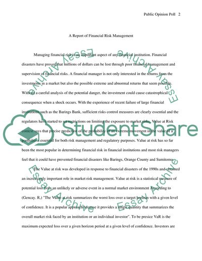 Financial Risk Management