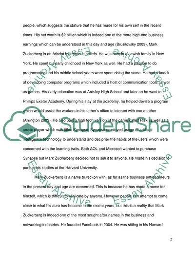 Business: Personality of Mark Zuckerberg