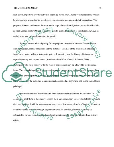 Intermediate Sanctions - Home Confinement