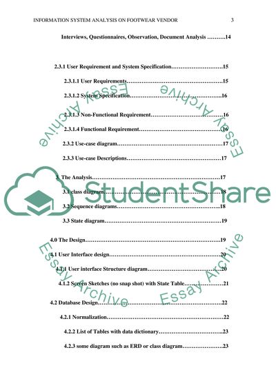 Information System Analysis on Footwear Vendor