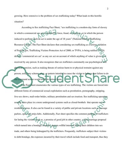 Underage Females Working in Brothels via Sex Trafficking