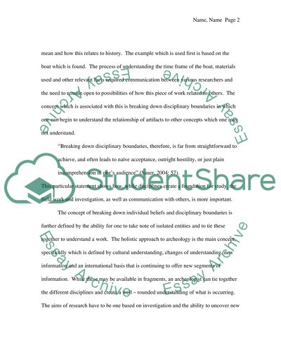 An Approach to Archeology and the Initiatives Which Are Required