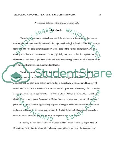 The Energy Crisis in Cuba