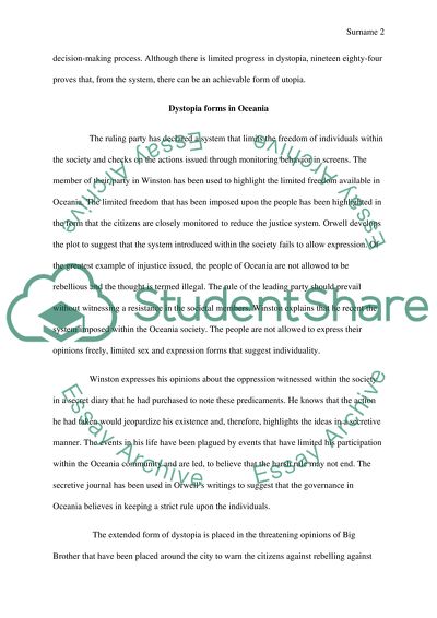 Deriving a Utopia from Dystopia in Nineteen Eighty-Four