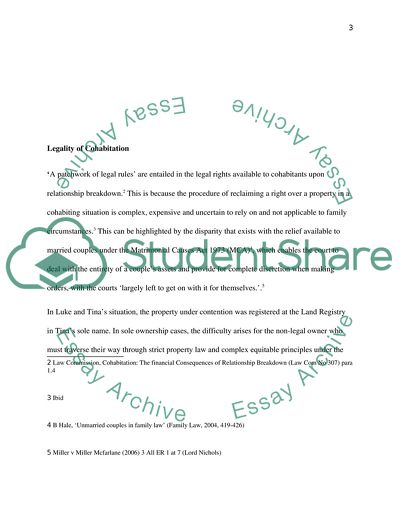 Trust and Trustees: Cohabitation Marriages